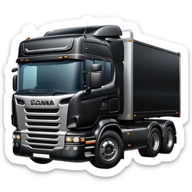 Black scania truck sticker