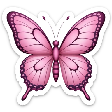 🦋 this emoji in pink in small size sticker