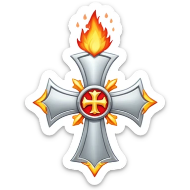 templar fire cross sticker