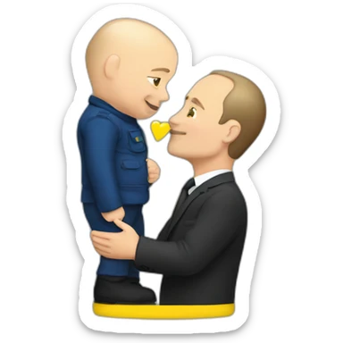 Putin kissing zelensky sticker