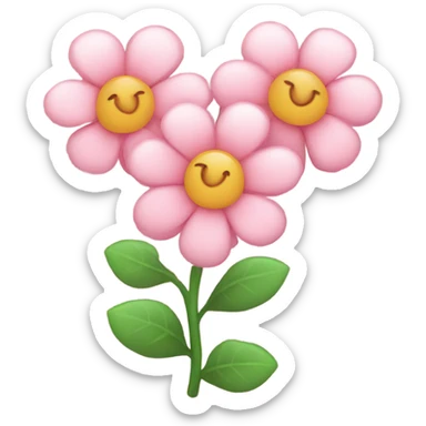 Cute heart flowers  sticker