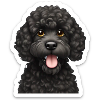 Black cockapoo sticker