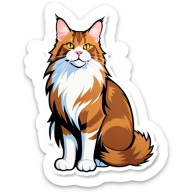 Maine coon cat sticker