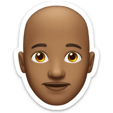 middle age bald brown skinned Ethiopian man sticker