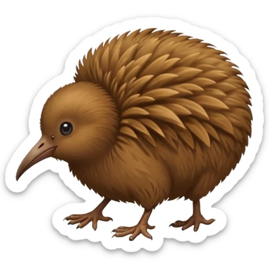 a kiwi bird running sticker