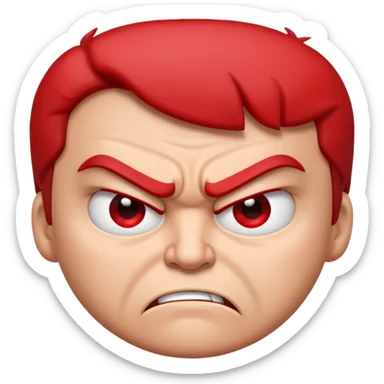 An emoji for irritation sticker