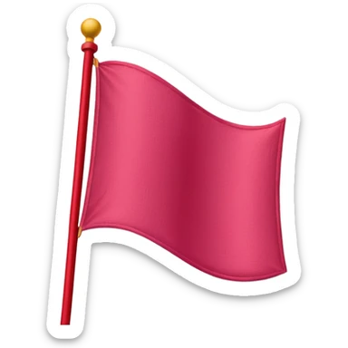 Pink flag in shape of red flag in iphone already sticker