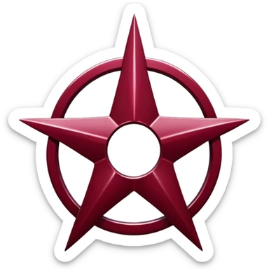 Burgundy Mercedes logo sticker