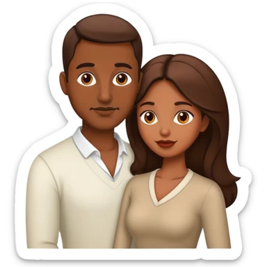 Sensual husband and wife brownskin sticker