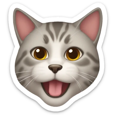 Gato con mansana sticker