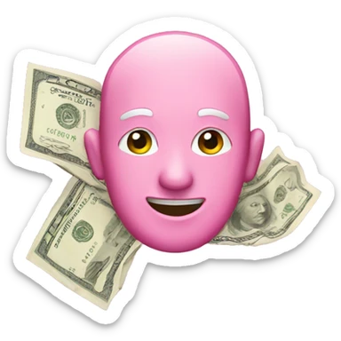 Pink money  sticker