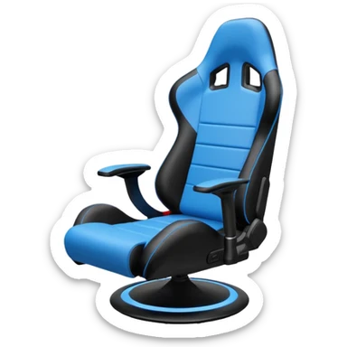 gamer seat blue sticker