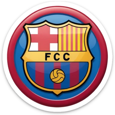 Barcelona fc значок команды sticker