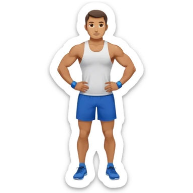 guy with blue shorts Kettlebell Exercises sticker