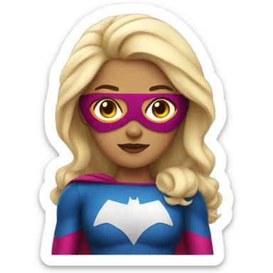 superhero female sticker