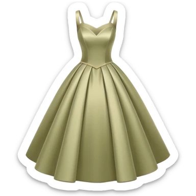 Khaki short satin wedding dress sticker