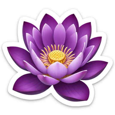 purple flower like a lotus sticker