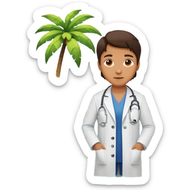 Doctor on an island  sticker