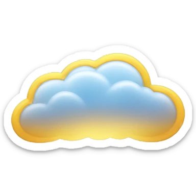 clouds with rays coming out of it  sticker