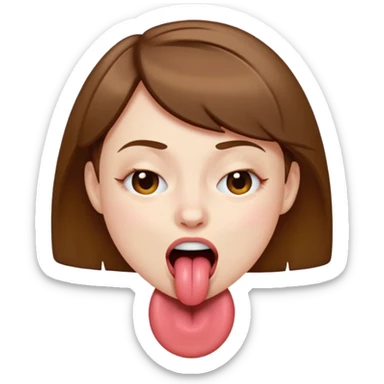 original emoji look with winkey face tongue out and cringey sticker