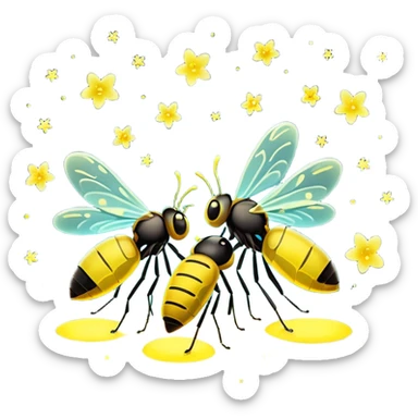 fireflies sticker