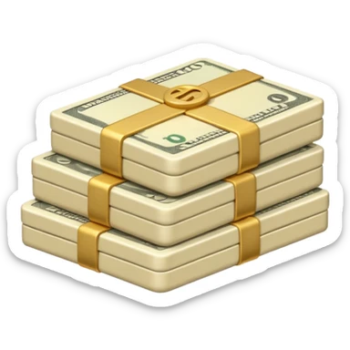 plain ivory money sticker