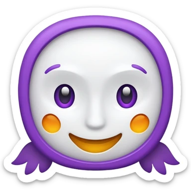 -18 symbol branco e roxo sticker