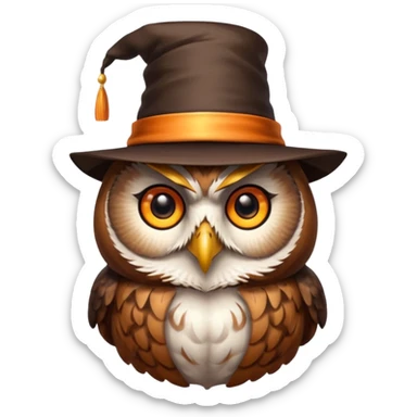 Owl with magician’s hat
 sticker