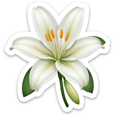 Lily flower sticker