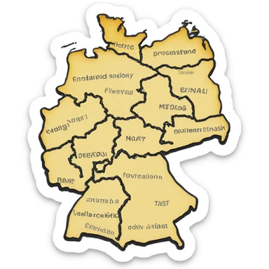 Germany map  sticker