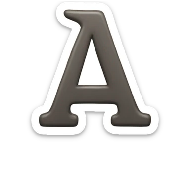 Letter A fonts sticker