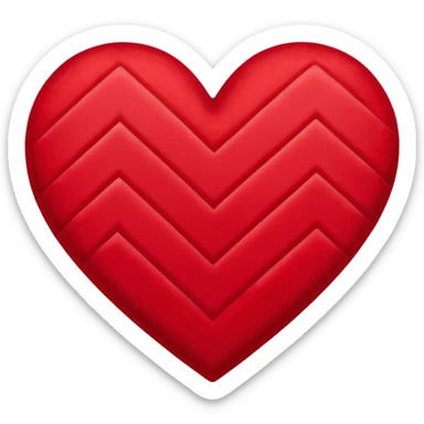 heart with a velvet chevron sticker