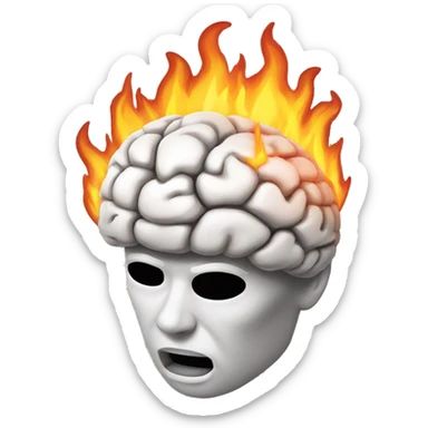 brain on fire sticker
