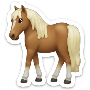 Horses white candle sticker
