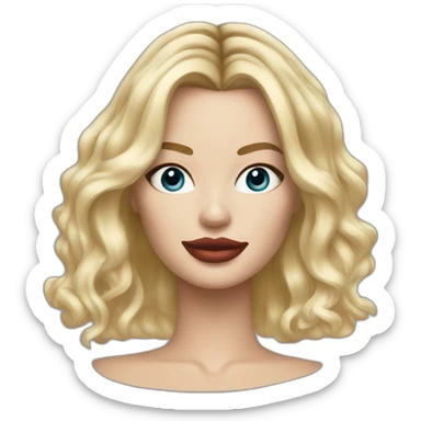 margot robbie with blonde hair sticker