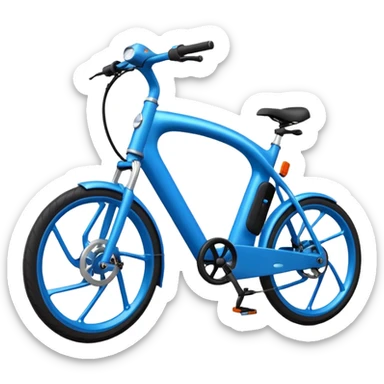 blue electric bicycle sticker