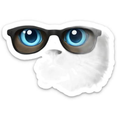 himalayan cat dj blue eyes sticker