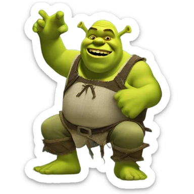 Shrek  in his swamp￼ sticker