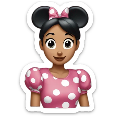  Classic Minnie Mouse is not a human sticker