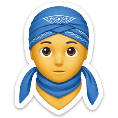 Blue bandana moji sticker