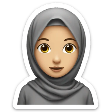 girl with hijab and hoodie on sticker