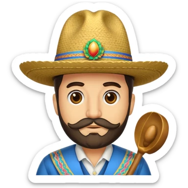 Un señor con sombrero y barba al estilo culiacan  sticker