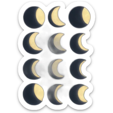 moon phases progression sticker