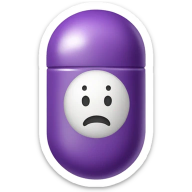 purple CAPSULE pill sticker