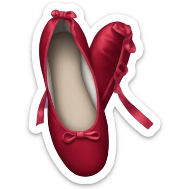 Dark red ballet shoes sticker