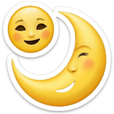 Genarate me a emoji of Drak mode moon and bright mode sun Like we got In our mobile phones sticker