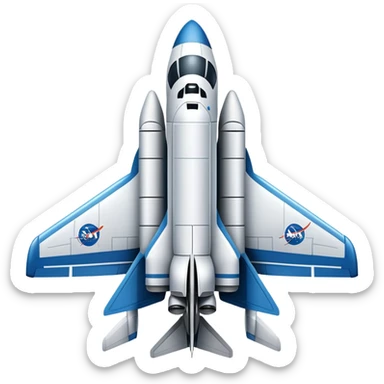 An icon featuring a collage of a space shuttle, a drone, and an airplane, symbolizing aerospace technology. The design includes rocket engines, wings, and flight paths, representing advancements in aviation and space exploration. Transparent background highlights cutting-edge aerospace engineering. sticker