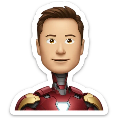 Elon musk as ironman sticker