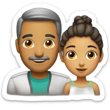 Papá e hija sticker