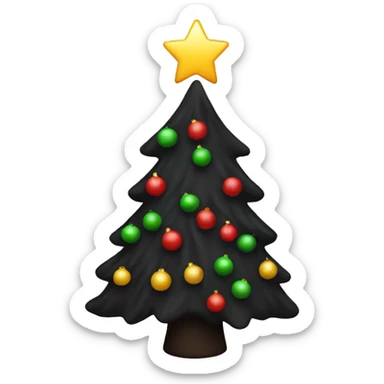 Black Christmas tree sticker